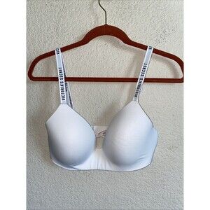 Victoria Secret Wear Everywhere Lightly Lined Wireless TShirt Bra White 34DD